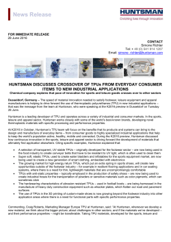 for immediate release - Huntsman Corporation