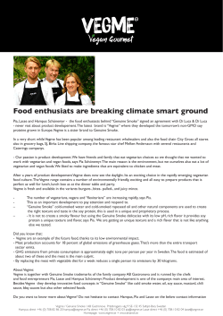 Food enthusiats are breaking climate smart ground