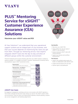 Mentoring Service for xSIGHT&trade; Customer Experience Assurance