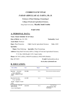 CURRICULUM VITAE - KSU Faculty Member websites