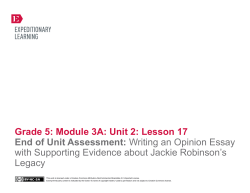 Grade 5 Module 3A, Unit 2, Lesson 17