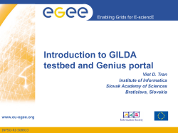 Introduction to GILDA testbed and Genius portal