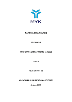 This reference guide, namely Port Crane Operator (Level