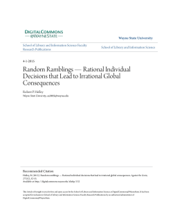 Random Ramblings &acirc;&bull;fl Rational Individual Decisions that Lead to