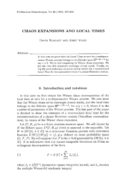 Abstract 0. Introduction and notations In this note we first