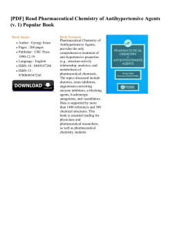 Read Pharmaceutical Chemistry of Antihypertensive Agents (v