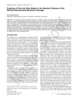 Coupling of Fast and Slow Modes in the Reaction Pathway of the