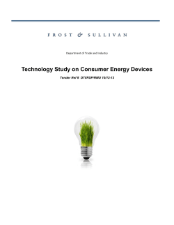 Technology Study on Consumer Energy Devices