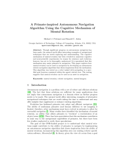 A Primate-inspired Autonomous Navigation Algorithm Using the