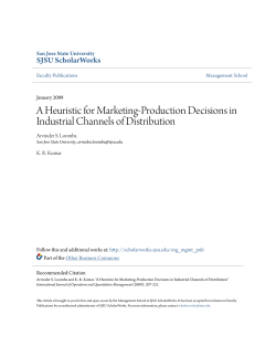 A Heuristic for Marketing-Production Decisions in Industrial