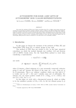 AUTOMORPHY FOR SOME l-ADIC LIFTS OF AUTOMORPHIC MOD
