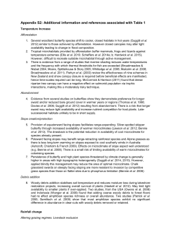 Appendix S2: Additional information and references associated with