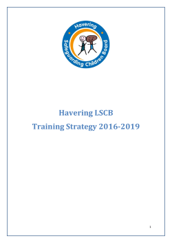 Havering LSCB Training Strategy 2016-2019