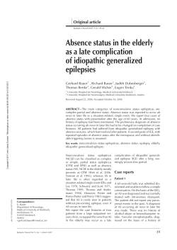 Absence status in the elderly as a late complication of idiopathic