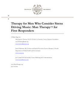 Therapy for Men Who Consider Sirens Driving Music: Man Therapy