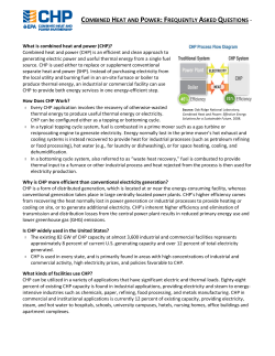 Combined Heat and Power: Frequently-Asked