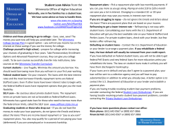 Student Loan Advice from the Minnesota Office of Higher Education