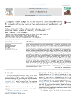 An organic carbon budget for coastal Southern