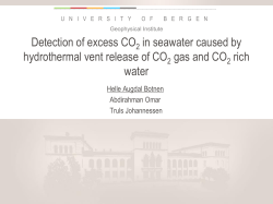 Detection of excess CO in seawater caused by hydrothermal vent