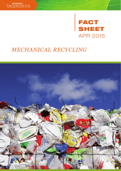 fact sheet mechanical recycling - European Bioplastics Documents