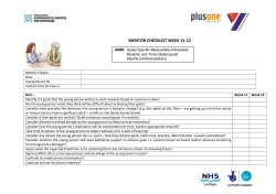 mentor checklist week 11-12