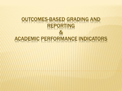 Outcomes-based Grading and Reporting