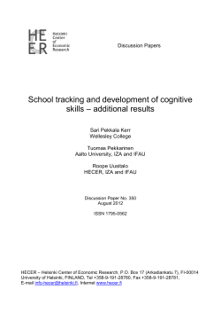 School tracking and development of cognitive skills