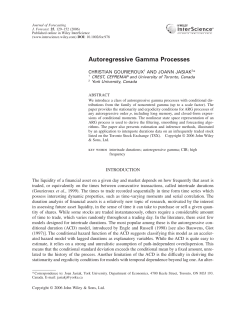 Autoregressive gamma processes