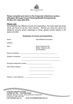 breakdown of income and expenditure form
