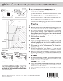 Wellcraft 2060 Series Installation Instructions