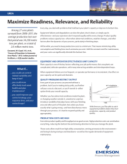 Maximize Readiness, Relevance, and Reliability