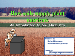 Introduction to Soil Science