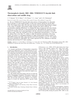 Thermospheric density 2002&ndash;2004: TIMED/GUVI dayside limb