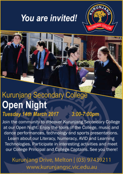 Open Night - Kurunjang Secondary College