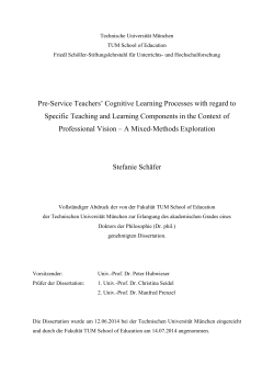 Pre-Service Teachers` Cognitive Learning Processes