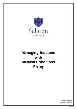 section 5: model policy for the administration of medication in school