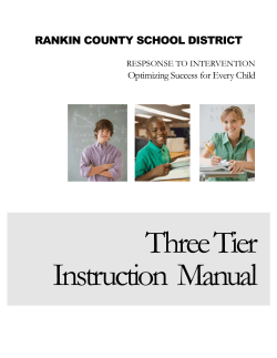 RCSD RtI Manual - Rankin County School District
