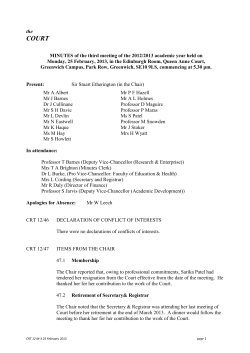 Minutes of meeting February 25 2013