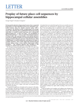 Preplay of future place cell sequences by
