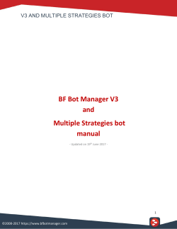 BF Bot Manager V3 and Multiple Strategies bot manual