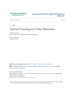 Optimal Trimming and Outlier Elimination