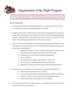 Organization of the Night Program