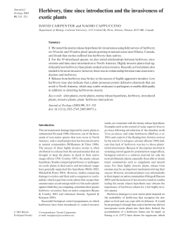 Herbivory, time since introduction and the invasiveness of exotic plants