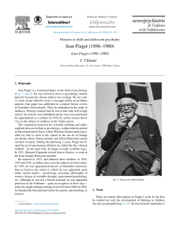 Jean Piaget (1896&ndash;1980)