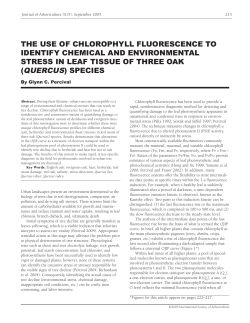 the use of chlorophyll fluorescence to identify chemical and