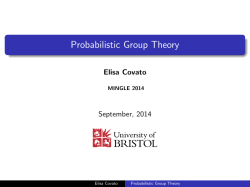 Probabilistic Group Theory