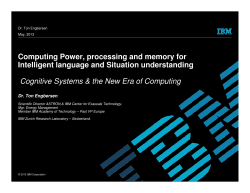 Computing Power, processing and memory for Intelligent