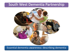 Dementia care - Dementia Partnerships