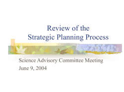 Review of Strategic Planning Process - Newport