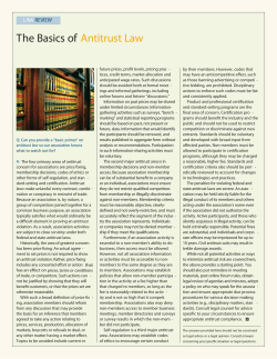 The Basics of Antitrust Law